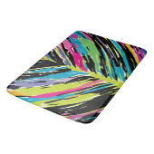 Abstract vibrant multicolor tropisch leder badmat (Gekanteld)