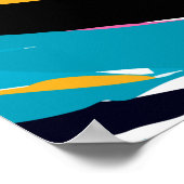 Abstract vibrant multicolor tropisch leder poster (Hoek)