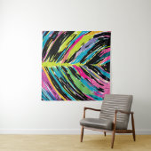 Abstract vibrant multicolor tropisch leder wandkleed (In Situ (horizontaal))