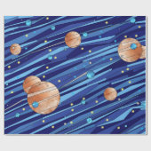 Abstract Vibrant Outer Space Wrapping Paper Cadeaupapier (Vlak)