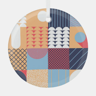 Abstract vierkant kunstwerk: geometrisch ontwerp. glas ornament