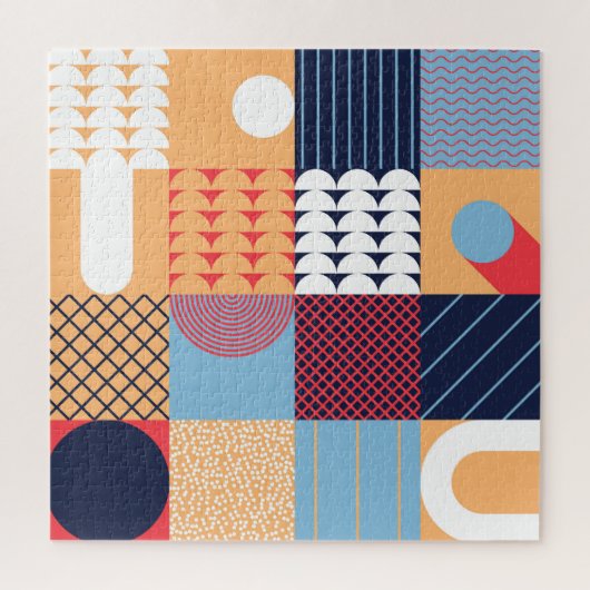 Abstract vierkant kunstwerk: geometrisch ontwerp. legpuzzel (Verticaal)