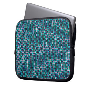 Abstract vierkant patroon laptop sleeve
