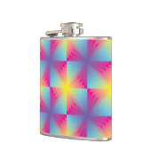 Abstract vierkant vectormozaïek heupfles (Links)