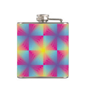 Abstract vierkant vectormozaïek heupfles (Achterkant)