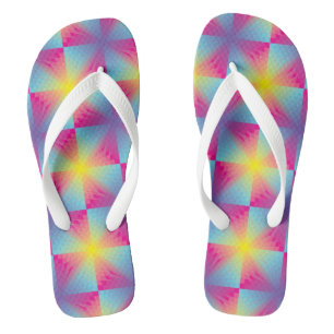 Abstract vierkant vectormozaïek teenslippers