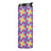 Abstract vierkant vectormozaïek thermosbeker (Gedraaid links)