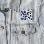 Abstract Vierkante Button 5,1 Cm (In situ)