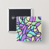 Abstract Vierkante Button 5,1 Cm (Voorkant /achterkant)