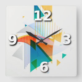 Abstract Vierkante Klok