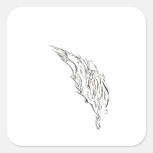 abstract vierkante sticker