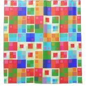 abstract vierkantsgordijn douchegordijn (Voorkant)
