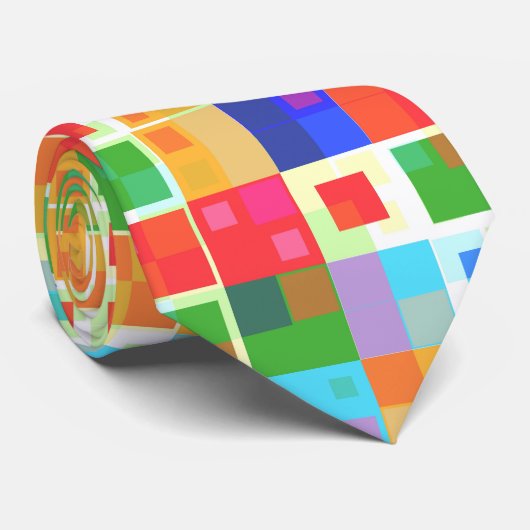 abstract vierkantsstropdas stropdas (Opgerold)