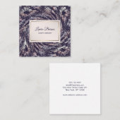 Abstract Violet Roze Spiral Vierkante Visitekaartje (Voorkant / Achterkant)