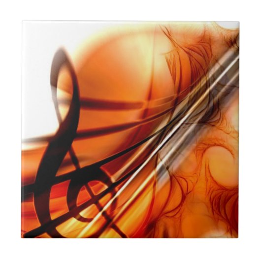 Abstract Violin Art Tegeltje (Voorkant)