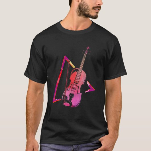 Abstract Violin Fiddle Orchestra Violinist T-shirt (Voorkant)