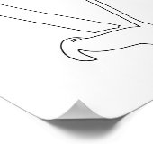 Abstract Violinistisch Poster (Hoek)