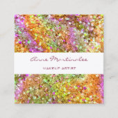 Abstract Visitekaartje Glitter Stars Square (Voorkant)
