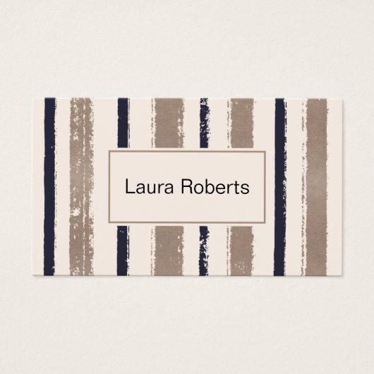 Abstract visitekaartje in bruin, zwart en wit (Voorkant)