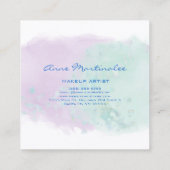 Abstract Visitekaartje Lavender en Aqua Square (Achterkant)