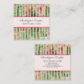 Abstract Visitekaartje tropisch vierkant (Voorkant / Achterkant)