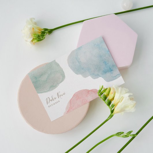 Abstract Visitekaartje voor metaalWaterverf