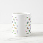 Abstract vispatroon koffiemok (Center)