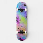 Abstract Vlekkerig Meerkleurig Skateboard (Voorkant)
