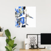 Abstract vliegen door Michael Moffa Poster (Thuiskantoor)