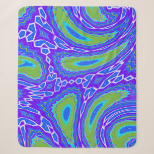 Abstract Vloeibaar Pauwontwerp  Sherpa Deken