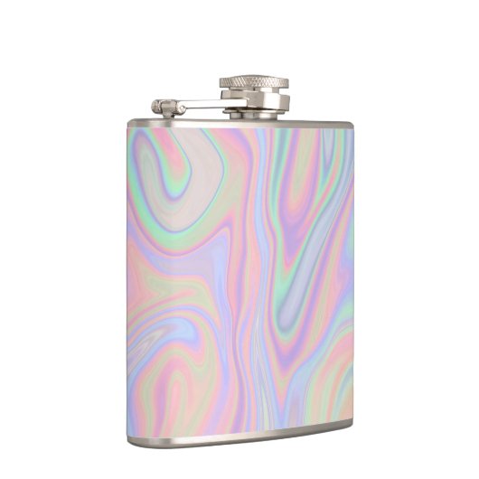 Abstract vloeibaar vormend paaskleurontwerp heupfles (Rechts)