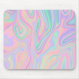 Abstract vloeibaar vormend paaskleurontwerp muismat