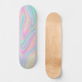 Abstract vloeibaar vormend paaskleurontwerp skateboard (Voorkant)