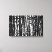 Abstract vogelbos, zwart en wit canvas afdruk (Voorkant)