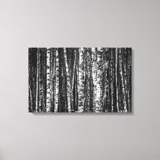 Abstract vogelbos, zwart en wit canvas afdruk (Voorkant)