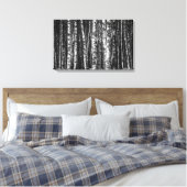 Abstract vogelbos, zwart en wit canvas afdruk (Insitu (Slaapkamer))