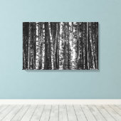 Abstract vogelbos, zwart en wit canvas afdruk (Insitu (Houten vloer))