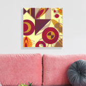Abstract volk canvas afdruk (Insitu (Woonkamer))
