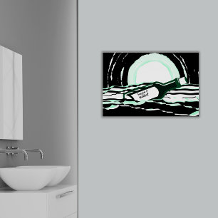 Abstract volledig bericht over de moonzee in een f poster
