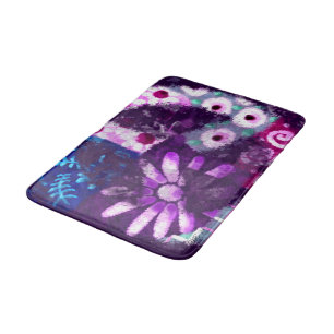 Abstract Vredesteken Hippie Art Paarse Roze Blauw Badmat