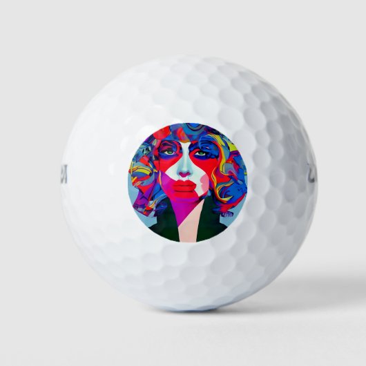 Abstract Vrouw Golfballen (Voorkant)