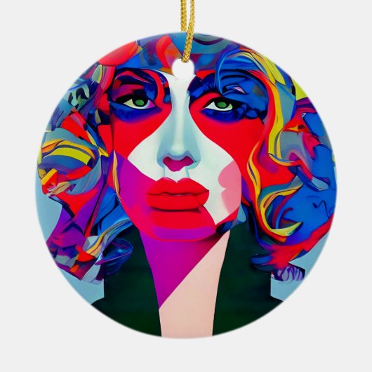 Abstract Vrouw Keramisch Ornament (Voorkant)