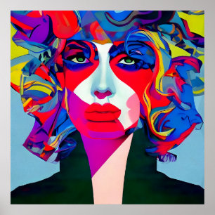 Abstract Vrouw Poster