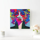 Abstract Vrouw Vierkante Klok (Huis)