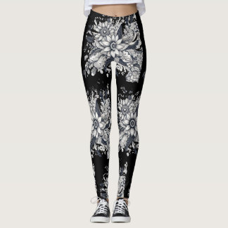 abstract vrouwen gezicht leggings