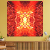 Abstract Vuur Canvas Afdruk (Insitu (Woonkamer))