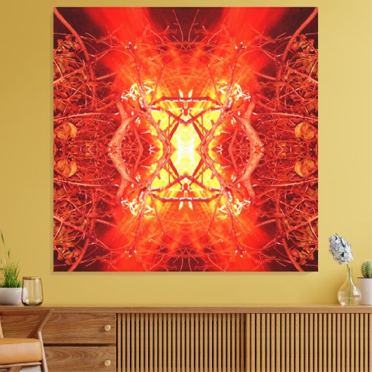 Abstract Vuur Canvas Afdruk (Insitu (Woonkamer))