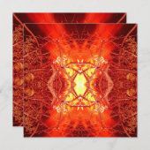 Abstract vuur feestdagenkaart (Voorkant / Achterkant)