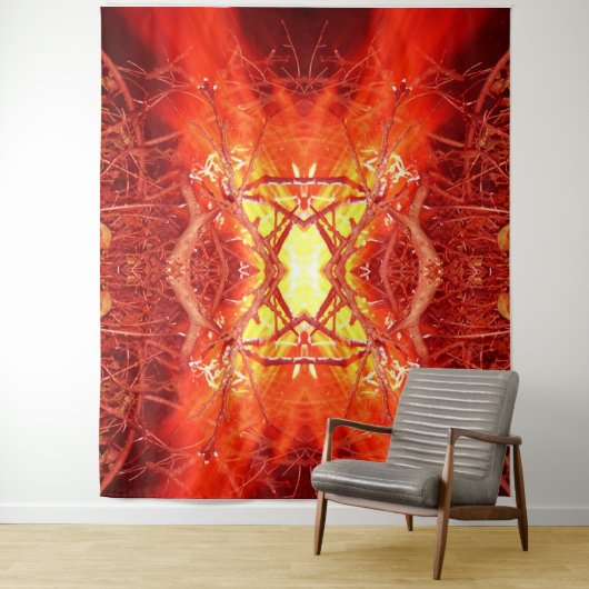 Abstract vuur wandkleed (In situ)