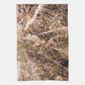 Abstract vuurwerk met reservegoud theedoek (Verticaal)